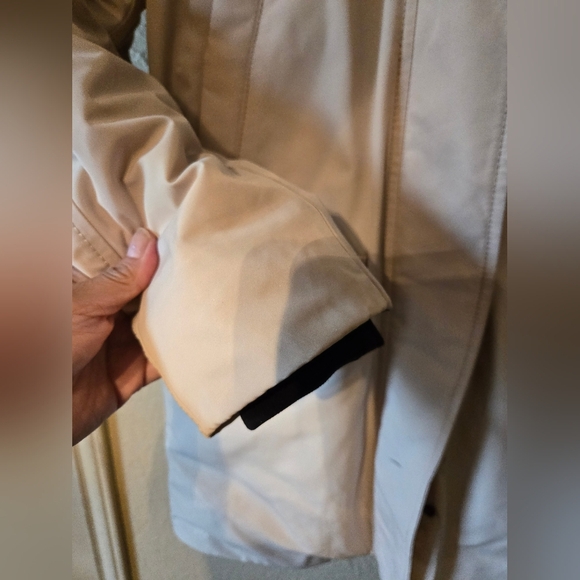 EVERLANE ReNew Military Parka Coat Cashew Beige Drawstring Hood small - Picture 6 of 16